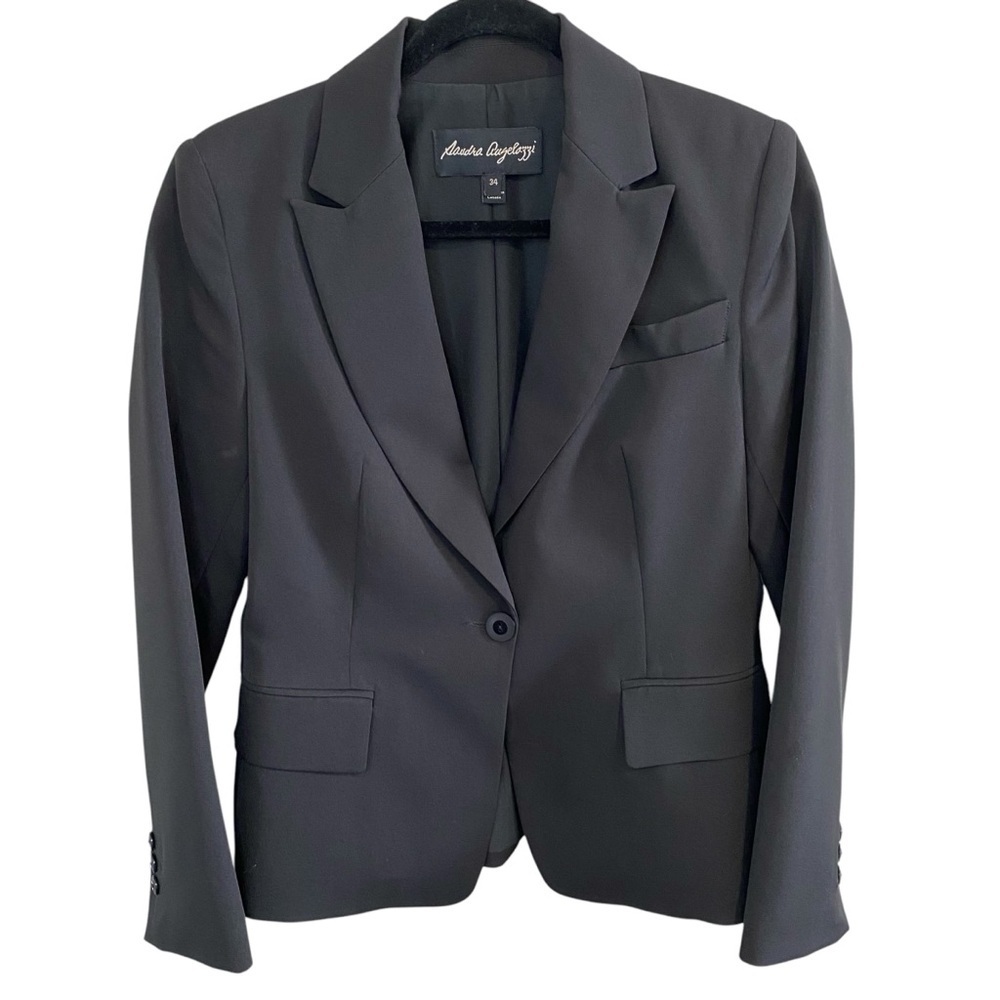 Sandra Augelazzi - 1 Button Fitted Jacket - 34 (4-6)- NEW CA